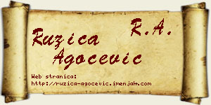 Ružica Agočević vizit kartica